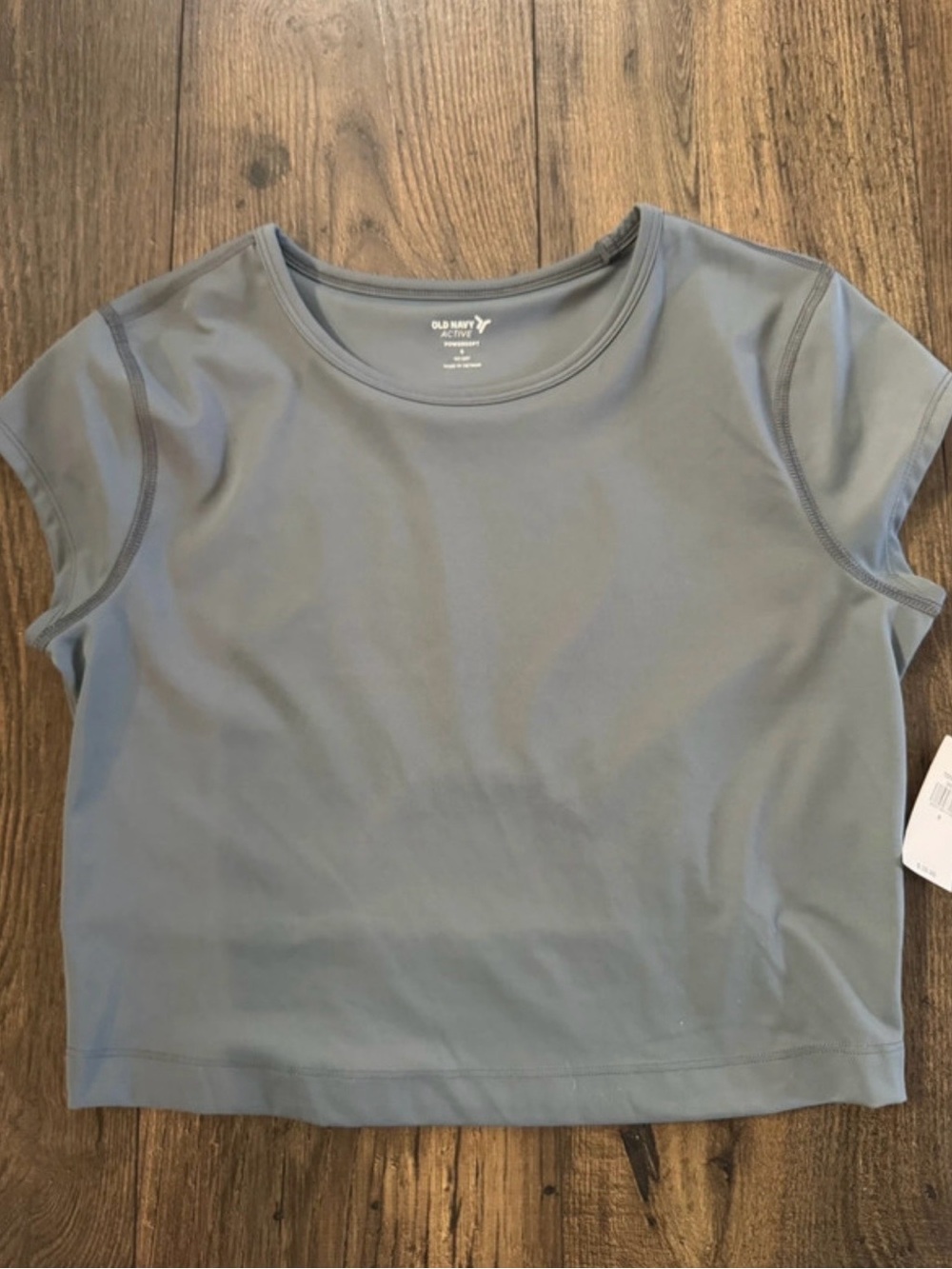 Old Navy Women's Slate Gray Active Crop Tee